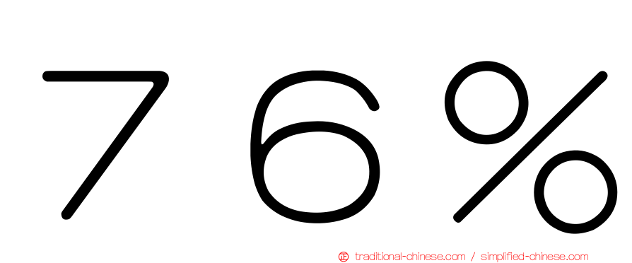 ７６％
