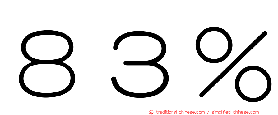 ８３％