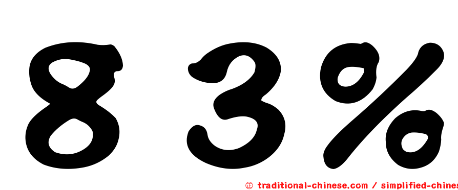 ８３％