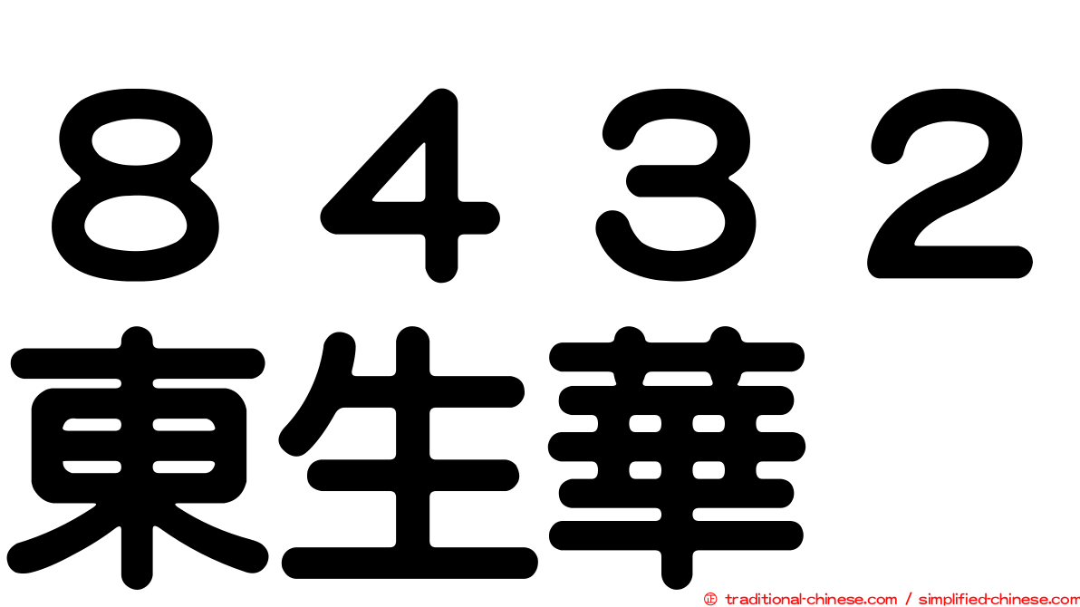 ８４３２東生華