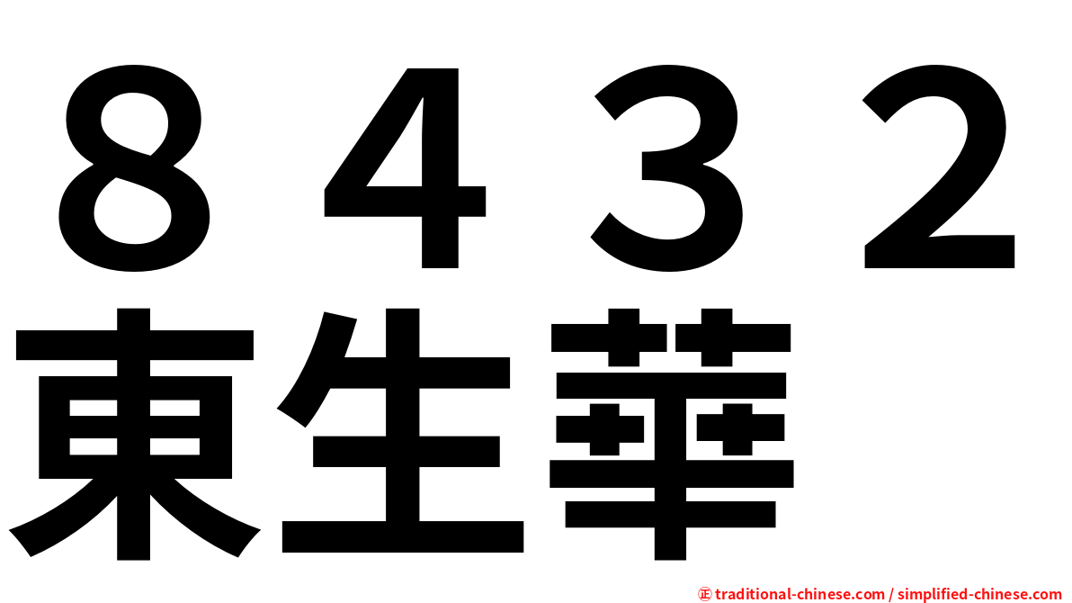 ８４３２東生華