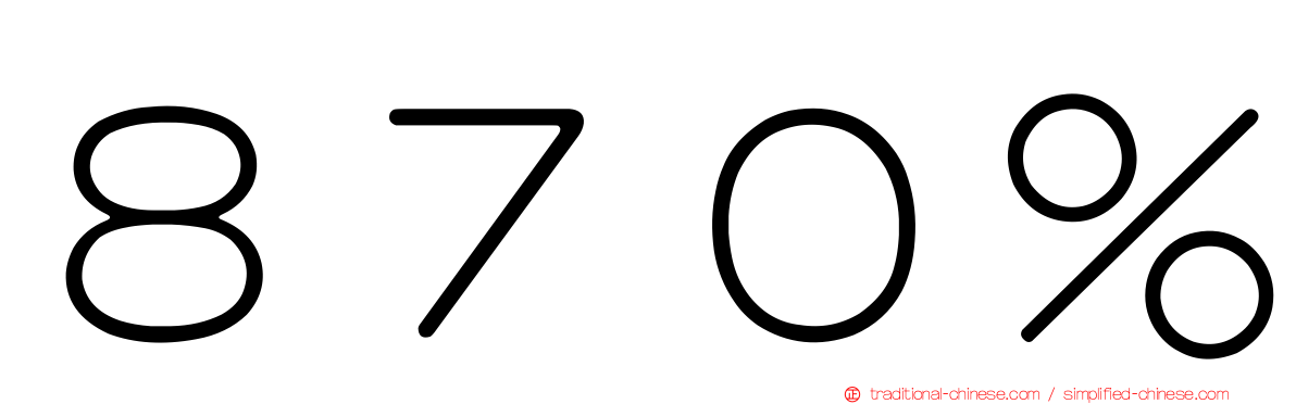 ８７０％