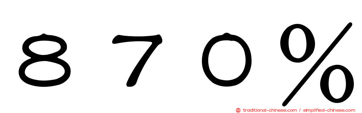 ８７０％