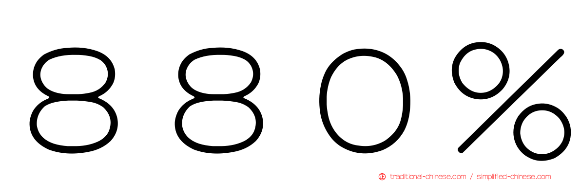 ８８０％