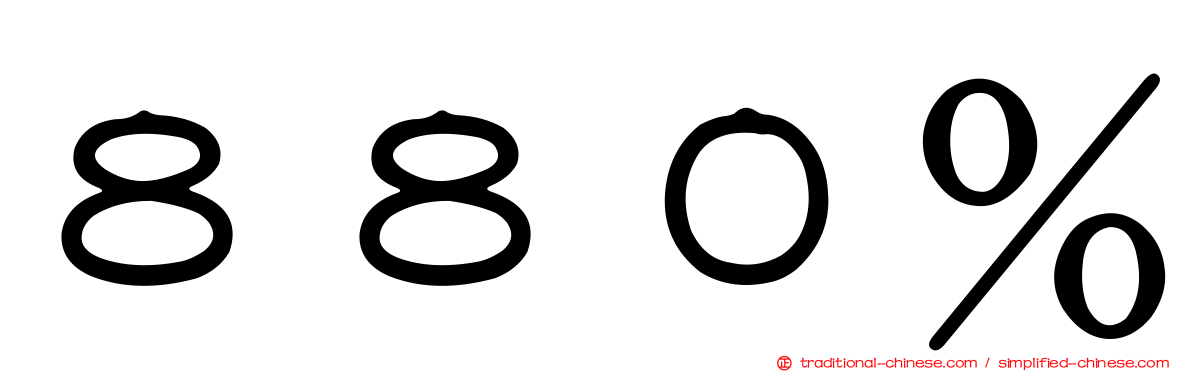 ８８０％