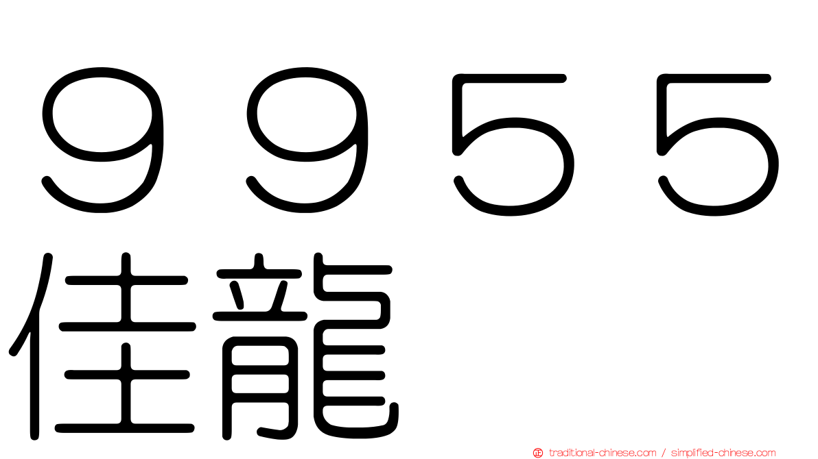 ９９５５佳龍
