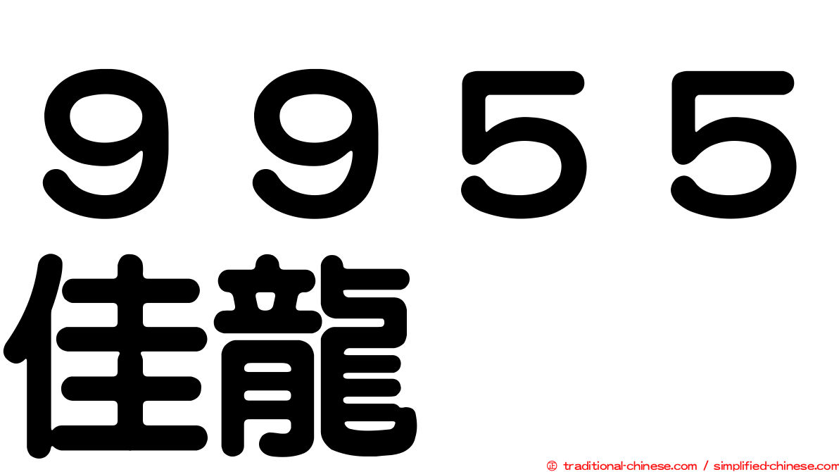 ９９５５佳龍