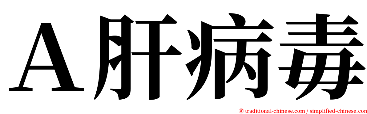 Ａ肝病毒 serif font