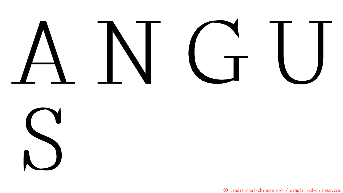 ＡＮＧＵＳ ming font