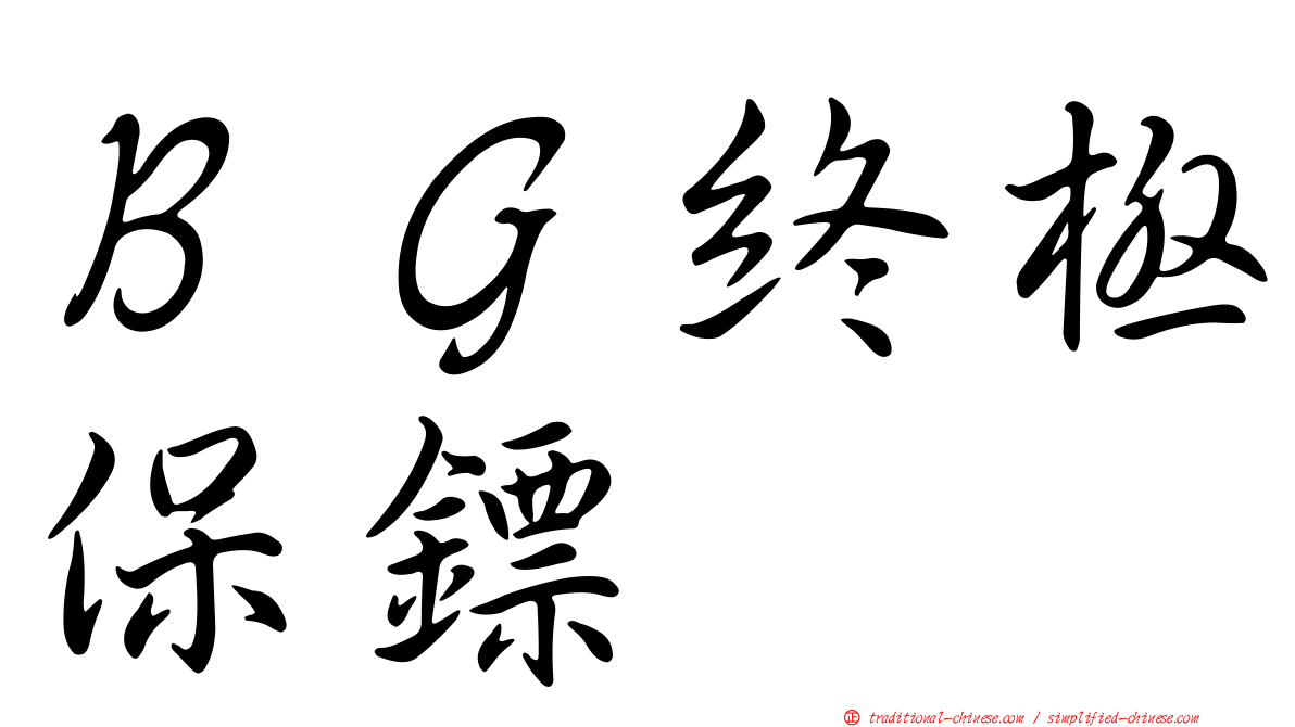 ＢＧ終極保鏢