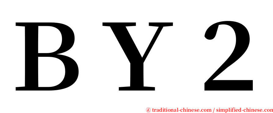 ＢＹ２ serif font