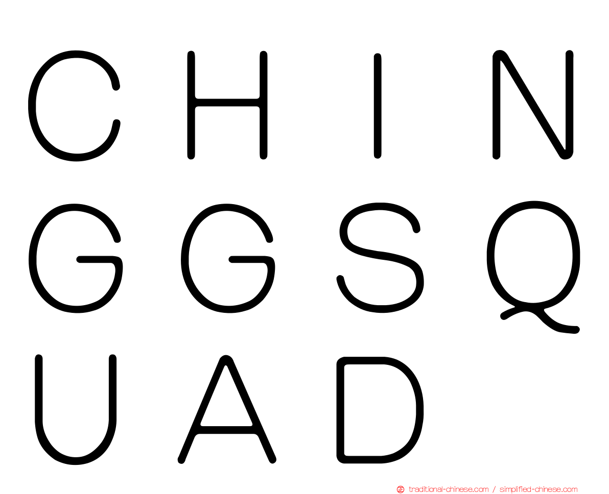 ＣＨＩＮＧＧＳＱＵＡＤ