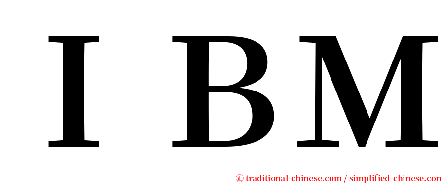 ＩＢＭ serif font