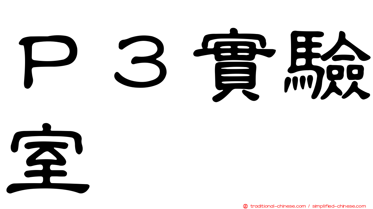 Ｐ３實驗室