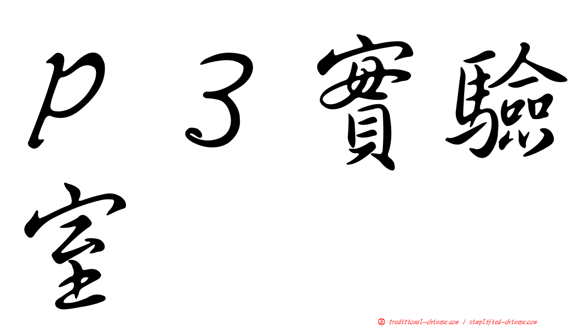 Ｐ３實驗室