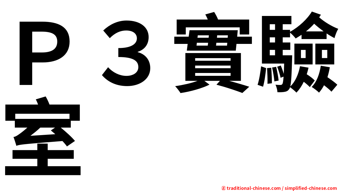 Ｐ３實驗室