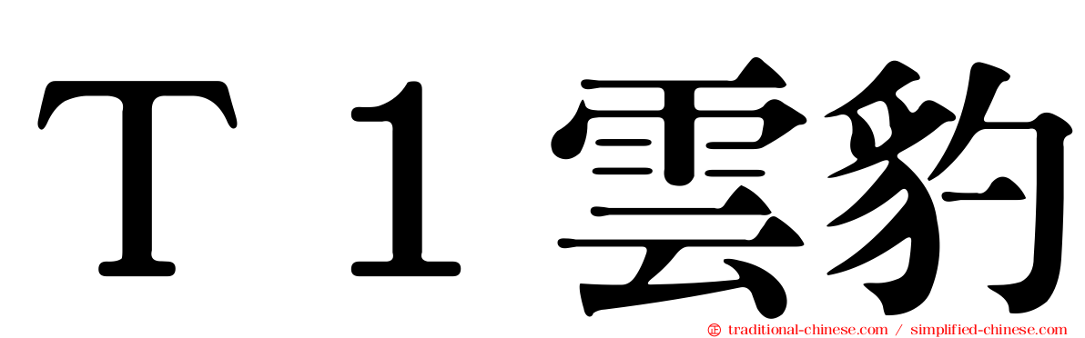 Ｔ１雲豹