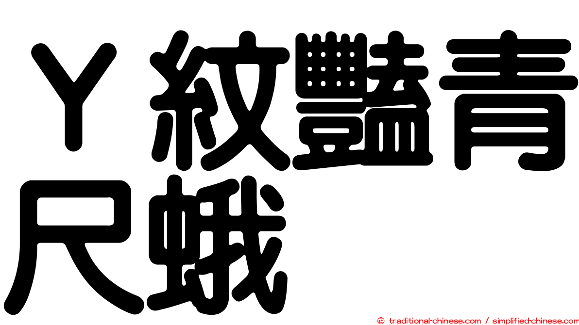 Ｙ紋豔青尺蛾