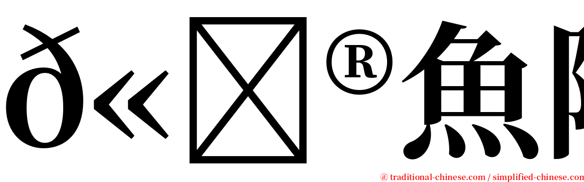 𫙮魚隧道 serif font